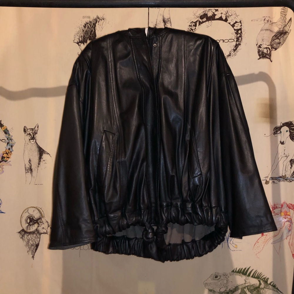 Bally vintage hooded leather jacket